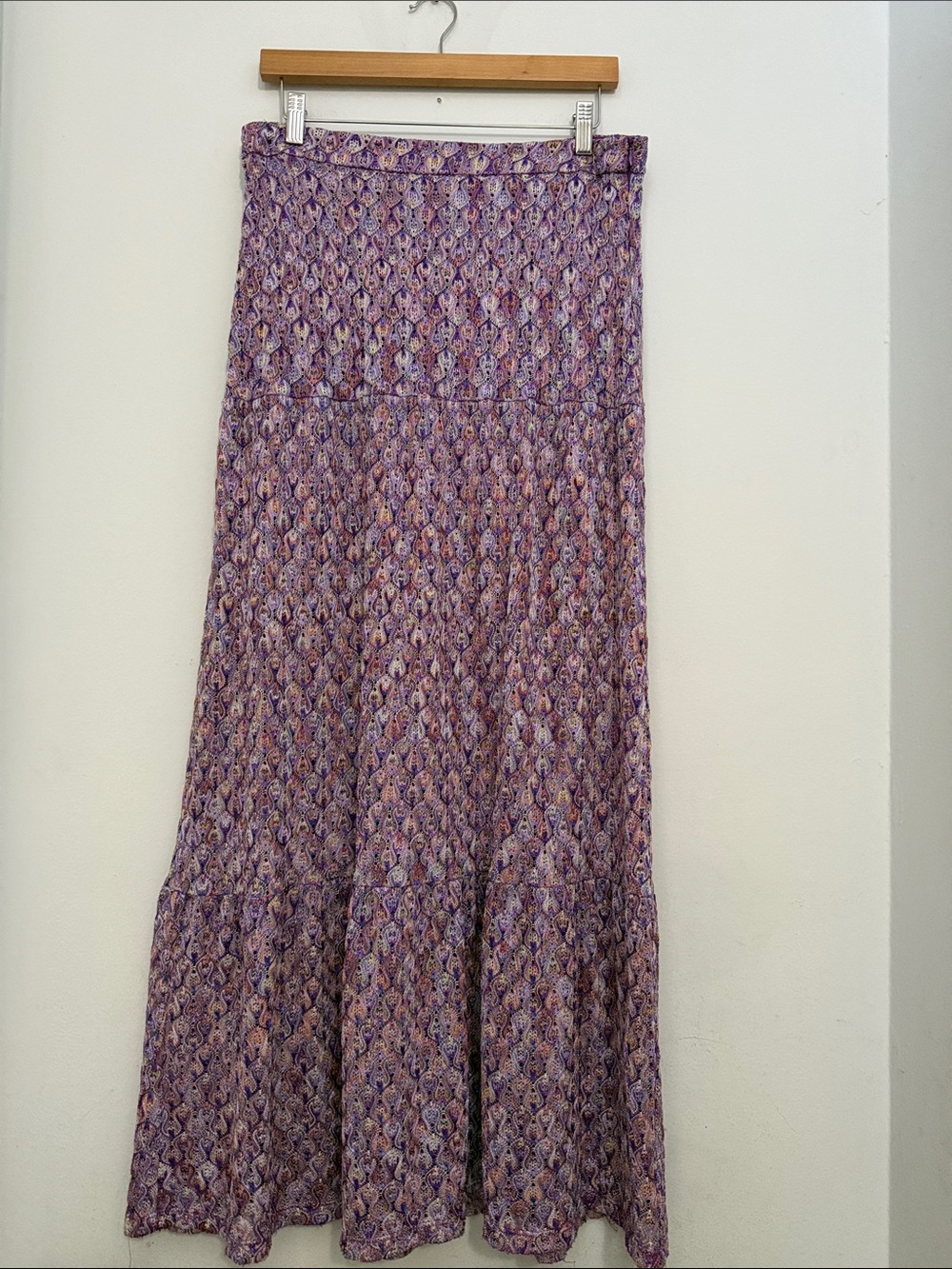 Lightweight Flowing Tiered Colorful Maxi Skirt Summer Versatile